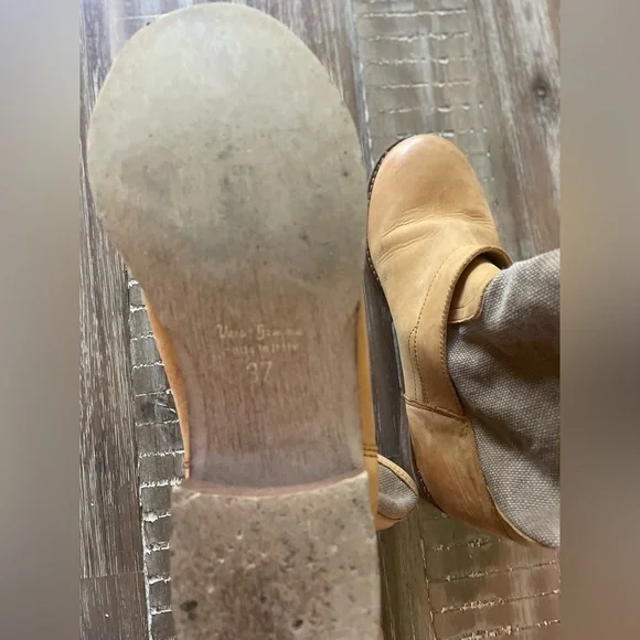 Anthropologie Lockeed tan burnished ankle boots booties. Made in Italy size 37 - Picture 7 of 11